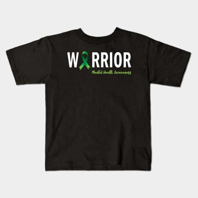 Mental Health Awareness Warrior Kids T-Shirt by ArticArtac